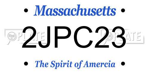 2JPC23 Massachusetts License Plate