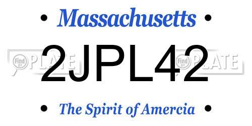 2JPL42 Massachusetts License Plate