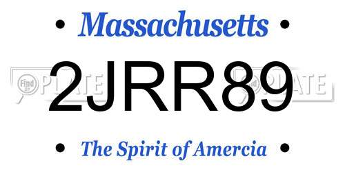 2JRR89 Massachusetts License Plate