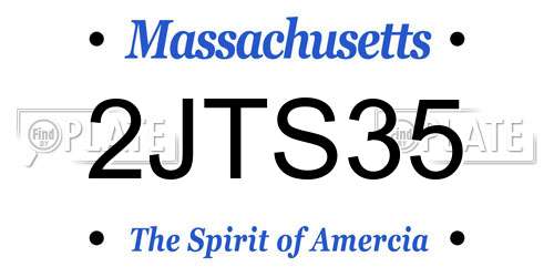 2JTS35 Massachusetts License Plate