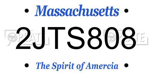 2JTS808 Massachusetts License Plate