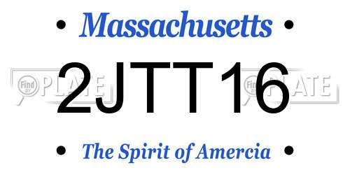 2JTT16 Massachusetts License Plate