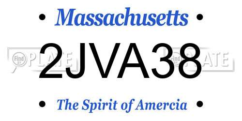 2JVA38 Massachusetts License Plate