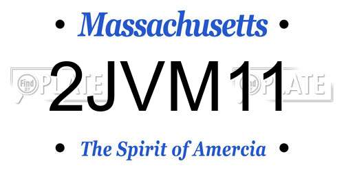 2JVM11 Massachusetts License Plate