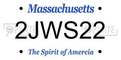 2JWS22 Massachusetts License Plate