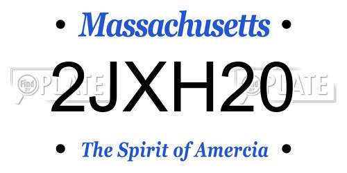 2JXH20 Massachusetts License Plate