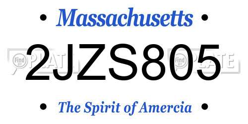2JZS805 Massachusetts License Plate