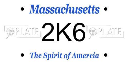 2K6 Massachusetts License Plate
