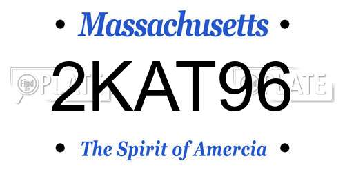 2KAT96 Massachusetts License Plate