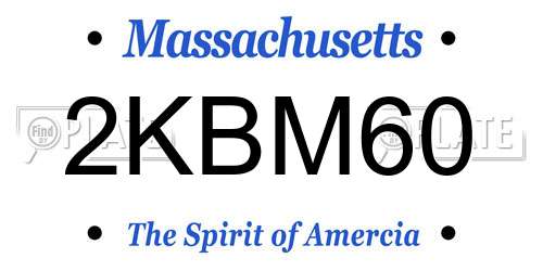 2KBM60 Massachusetts License Plate