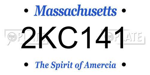2KC141 Massachusetts License Plate