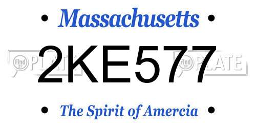 2KE577 Massachusetts License Plate