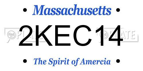 2KEC14 Massachusetts License Plate