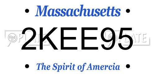 2KEE95 Massachusetts License Plate