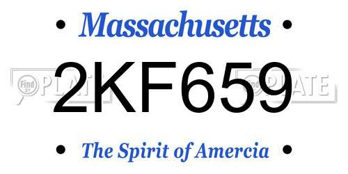 2KF659 Massachusetts License Plate