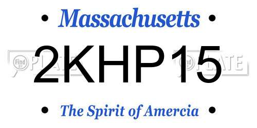 2KHP15 Massachusetts License Plate