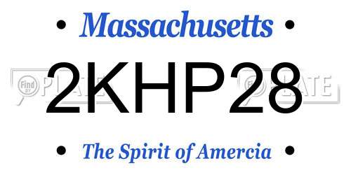 2KHP28 Massachusetts License Plate
