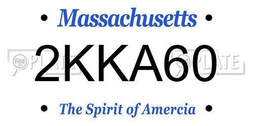 2KKA60 Massachusetts License Plate