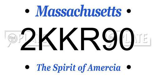 2KKR90 Massachusetts License Plate