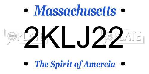 2KLJ22 Massachusetts License Plate
