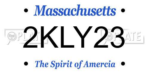 2KLY23 Massachusetts License Plate