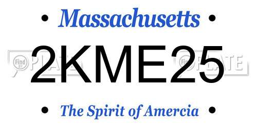 2KME25 Massachusetts License Plate