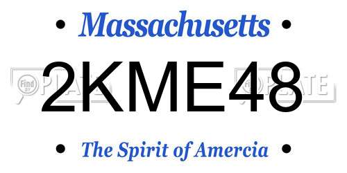 2KME48 Massachusetts License Plate