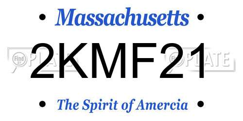 2KMF21 Massachusetts License Plate