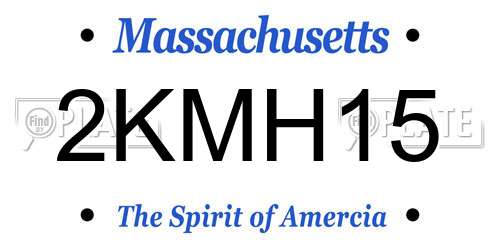 2KMH15 Massachusetts License Plate