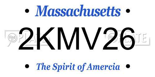 2KMV26 Massachusetts License Plate