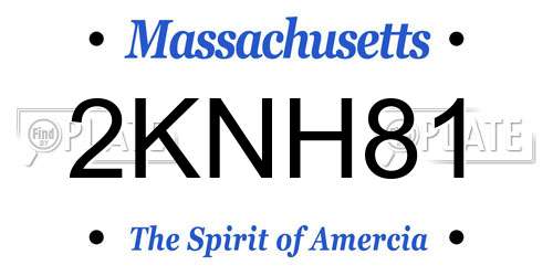2KNH81 Massachusetts License Plate