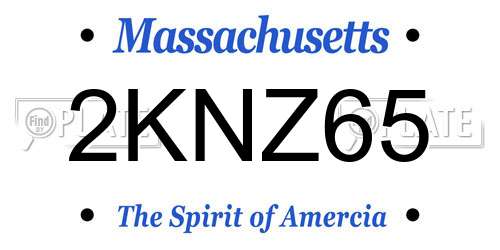 2KNZ65 Massachusetts License Plate