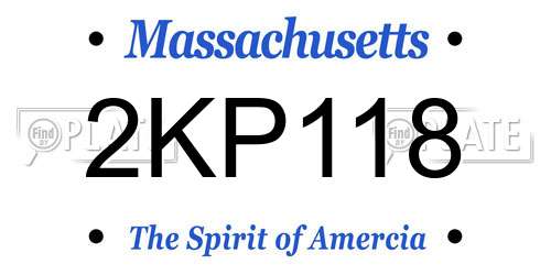 2KP118 Massachusetts License Plate