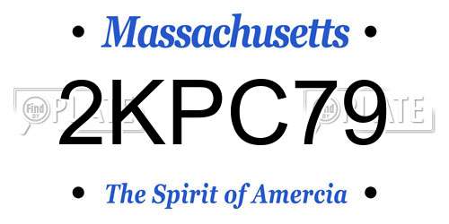 2KPC79 Massachusetts License Plate