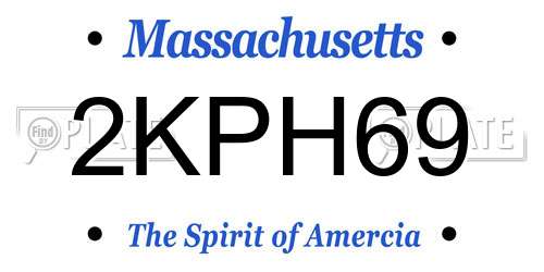 2KPH69 Massachusetts License Plate