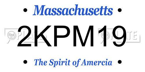 2KPM19 Massachusetts License Plate