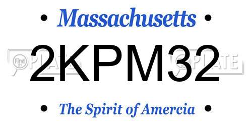 2KPM32 Massachusetts License Plate