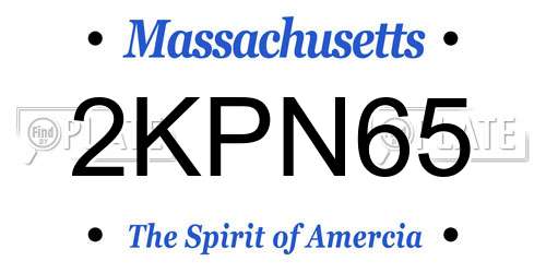2KPN65 Massachusetts License Plate