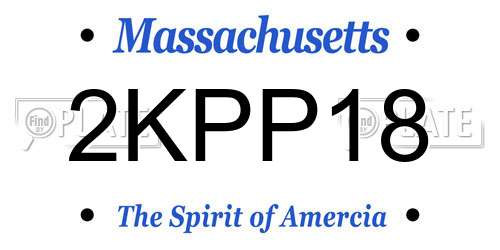 2KPP18 Massachusetts License Plate