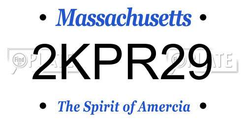 2KPR29 Massachusetts License Plate
