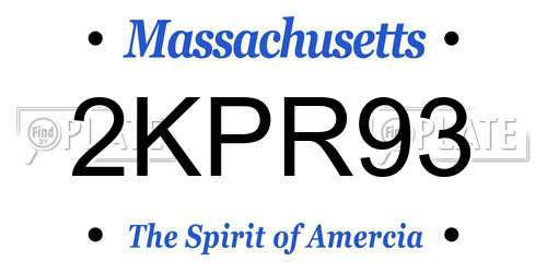 2KPR93 Massachusetts License Plate