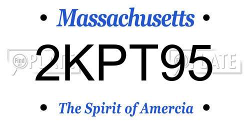 2KPT95 Massachusetts License Plate