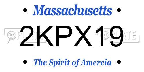 2KPX19 Massachusetts License Plate