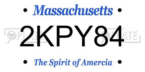 2KPY84 Massachusetts License Plate
