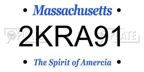 2KRA91 Massachusetts License Plate