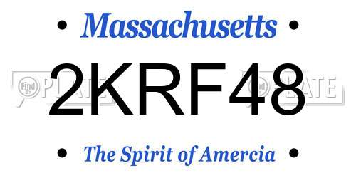 2KRF48 Massachusetts License Plate