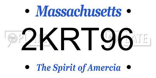 2KRT96 Massachusetts License Plate