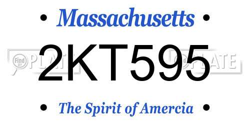 2KT595 Massachusetts License Plate