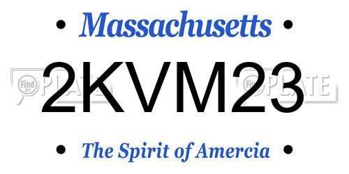 2KVM23 Massachusetts License Plate