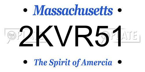2KVR51 Massachusetts License Plate